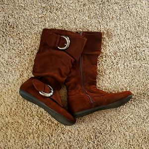 Flat Faux Suede boots